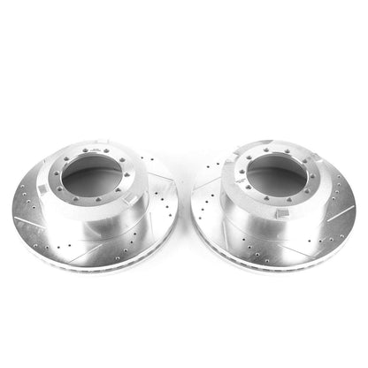 PowerStop Power Stop 17-18 Ford F-450 Super Duty Rear Evolution Drilled & Slotted Rotors - Pair AR85190XPR