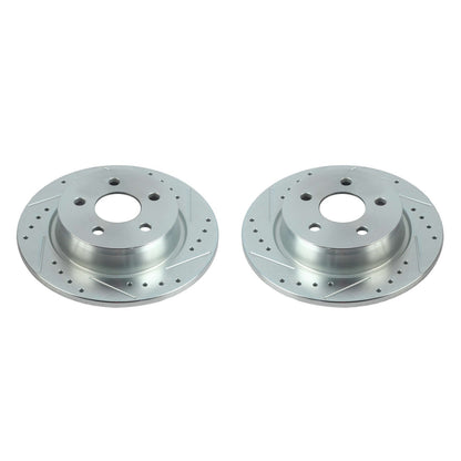 Power Stop 18-20 Ford Transit Connect Rear Evolution Drilled & Slotted Rotors - Pair AR85197XPR