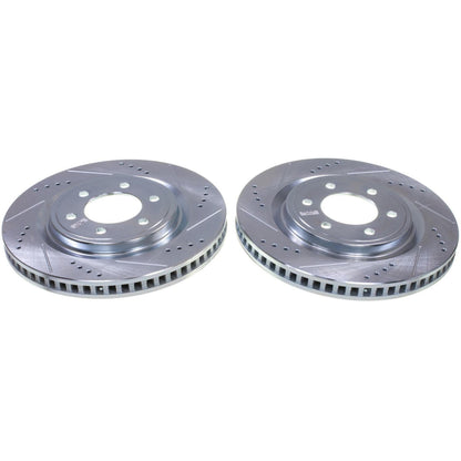 PowerStop Power Stop 22-23 Ford F-150 Lightning Front Drilled & Slotted Rotor - Pair AR85227XPR