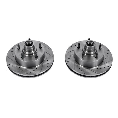 PowerStop Power Stop 2003 Ford E-150 Front Evolution Drilled & Slotted Rotors - Pair AR8539XPR