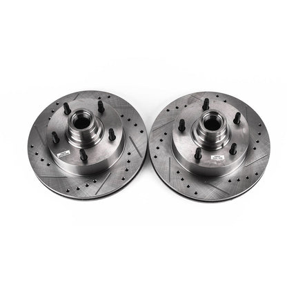 PowerStop Power Stop 2003 Ford E-150 Front Evolution Drilled & Slotted Rotors - Pair AR8540XPR