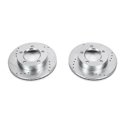 PowerStop Power Stop 94-96 Ford Bronco Front Evolution Drilled & Slotted Rotors - Pair AR8541XPR