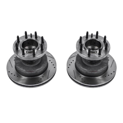 PowerStop Power Stop 03-05 Ford E-350 Club Wagon Front Evolution Drilled & Slotted Rotors - Pair AR8542XPR