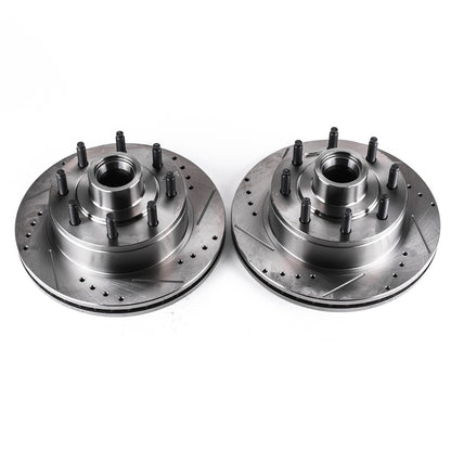 PowerStop Power Stop 2007 Ford E-150 Front Evolution Drilled & Slotted Rotors - Pair AR8546XPR