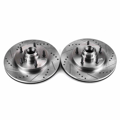 PowerStop Power Stop 97-00 Ford F-150 Front Evolution Drilled & Slotted Rotors - Pair AR8556XPR