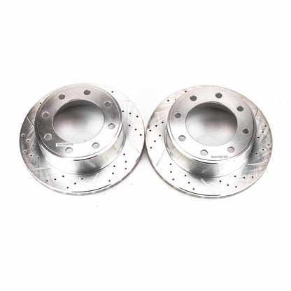PowerStop Power Stop 00-05 Ford Excursion Rear Evolution Drilled & Slotted Rotors - Pair AR8571XPR