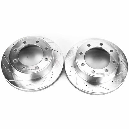PowerStop Power Stop 00-05 Ford Excursion Front Evolution Drilled & Slotted Rotors - Pair AR8580XPR