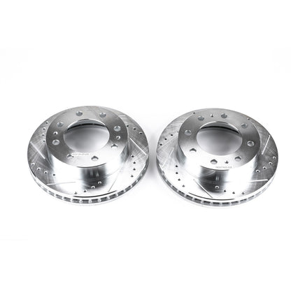 PowerStop Power Stop 02-04 Chevrolet Avalanche 2500 Front Evolution Drilled & Slotted Rotors - Pair AR8655XPR