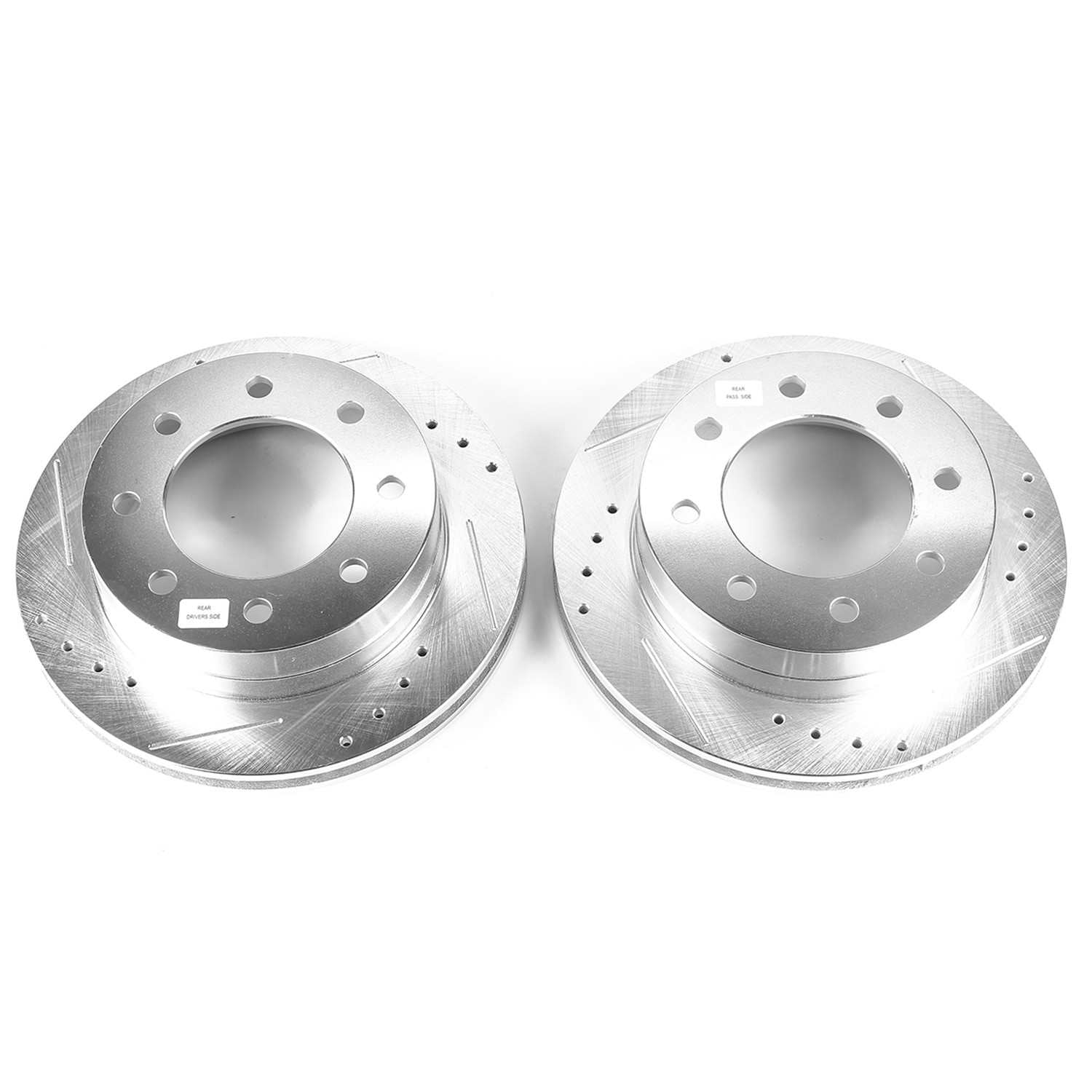 PowerStop Power Stop 2003 Chevrolet Silverado 1500 HD Rear Evolution Drilled & Slotted Rotors - Pair AR8656XPR