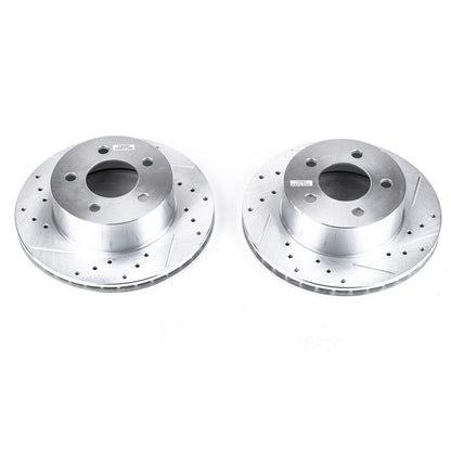 PowerStop Power Stop 90-99 Jeep Cherokee Front Evolution Drilled & Slotted Rotors - Pair AR8722XPR