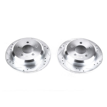 PowerStop Power Stop 93-98 Jeep Grand Cherokee Rear Evolution Drilled & Slotted Rotors - Pair AR8732XPR