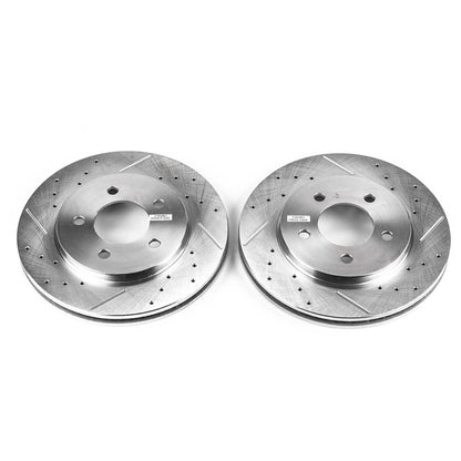 PowerStop Power Stop 2000 Chrysler Grand Voyager Front Evolution Drilled & Slotted Rotors - Pair AR8739XPR