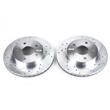 PowerStop Power Stop 99-04 Jeep Grand Cherokee Front Evolution Drilled & Slotted Rotors - Pair AR8742XPR