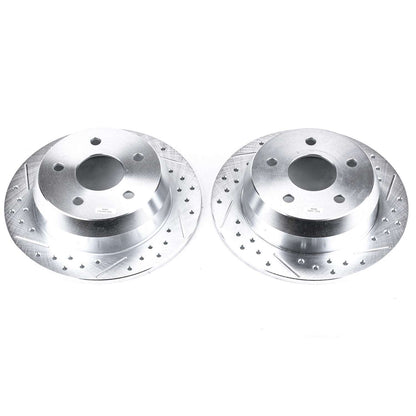PowerStop Power Stop 99-04 Jeep Grand Cherokee Rear Evolution Drilled & Slotted Rotors - Pair AR8743XPR