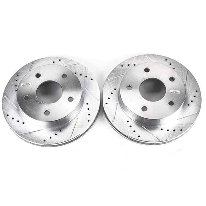 PowerStop Power Stop 00-01 Dodge Ram 1500 Front Evolution Drilled & Slotted Rotors - Pair AR8747XPR