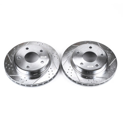 PowerStop Power Stop 05-11 Dodge Dakota Front Evolution Drilled & Slotted Rotors - Pair AR8763XPR
