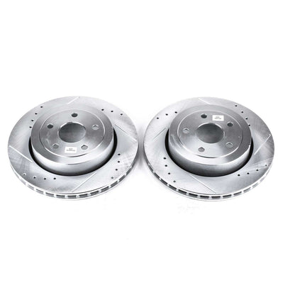 PowerStop Power Stop 06-10 Jeep Grand Cherokee Rear Evolution Drilled & Slotted Rotors - Pair AR8795XPR