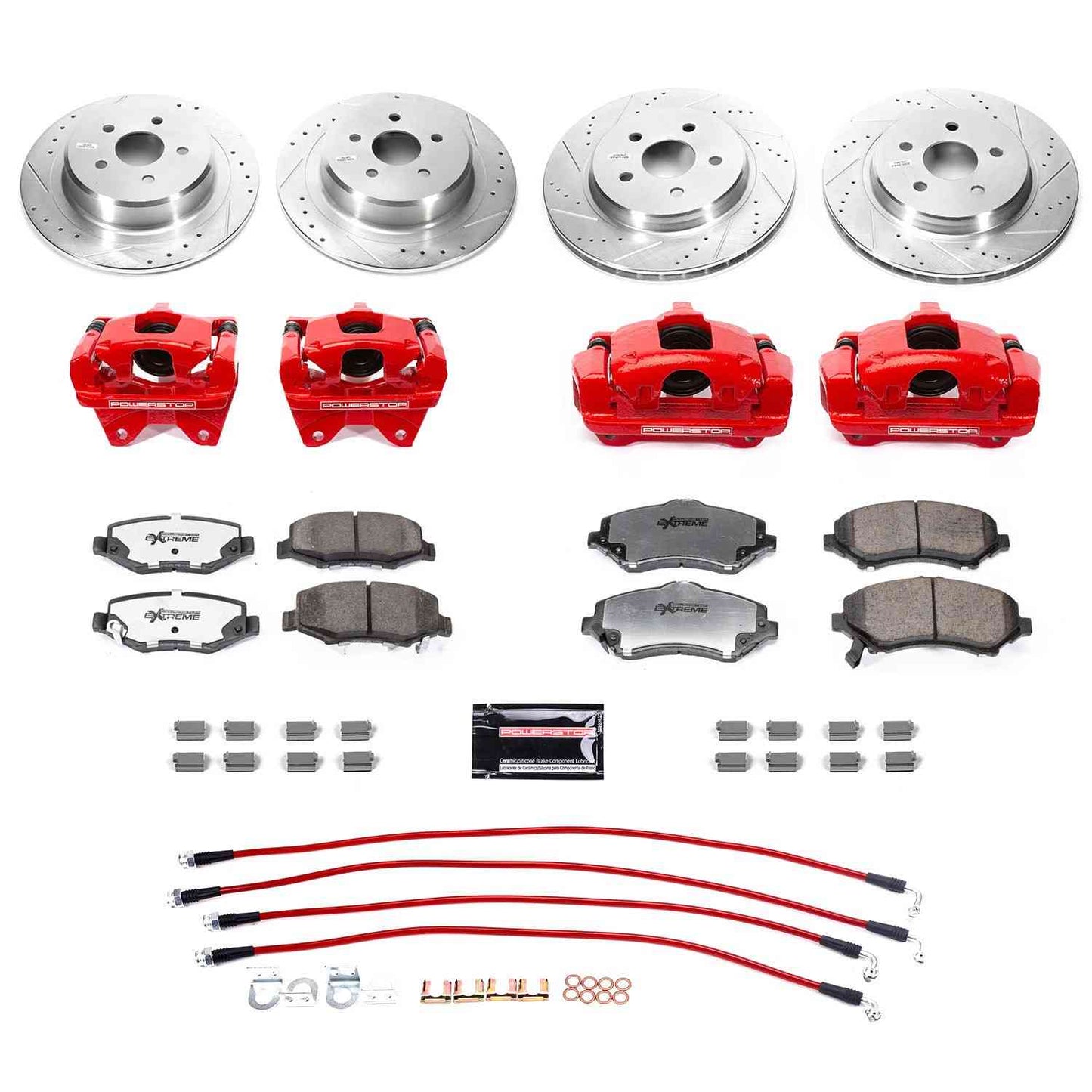 PowerStop Power Stop 07-17 Jeep Wrangler Front & Rear Big Brake Conversion Kit BBK-JK-003R
