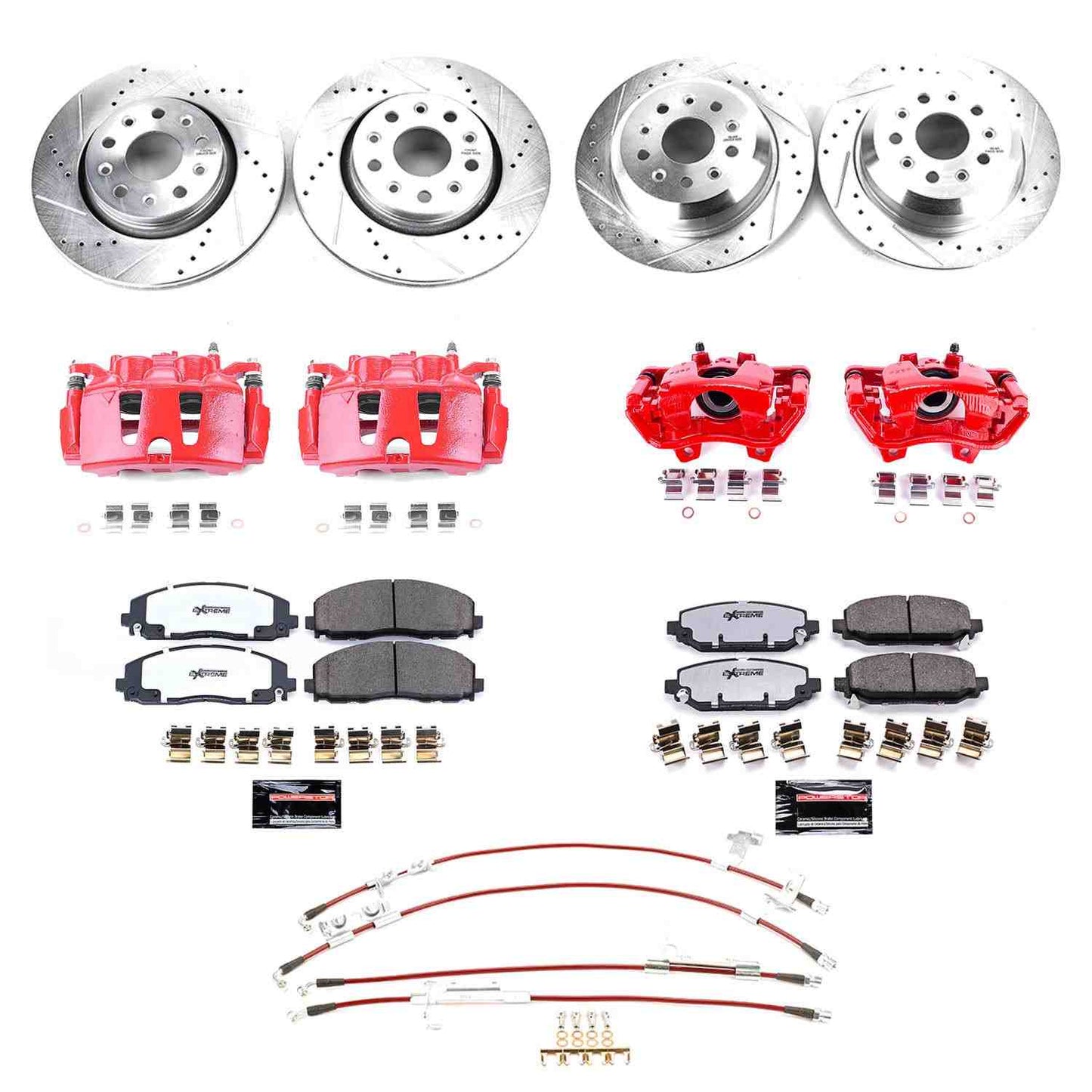 PowerStop Power Stop 2018 Jeep Wrangler Front & Rear Big Brake Conversion Kit BBK-JL-002R