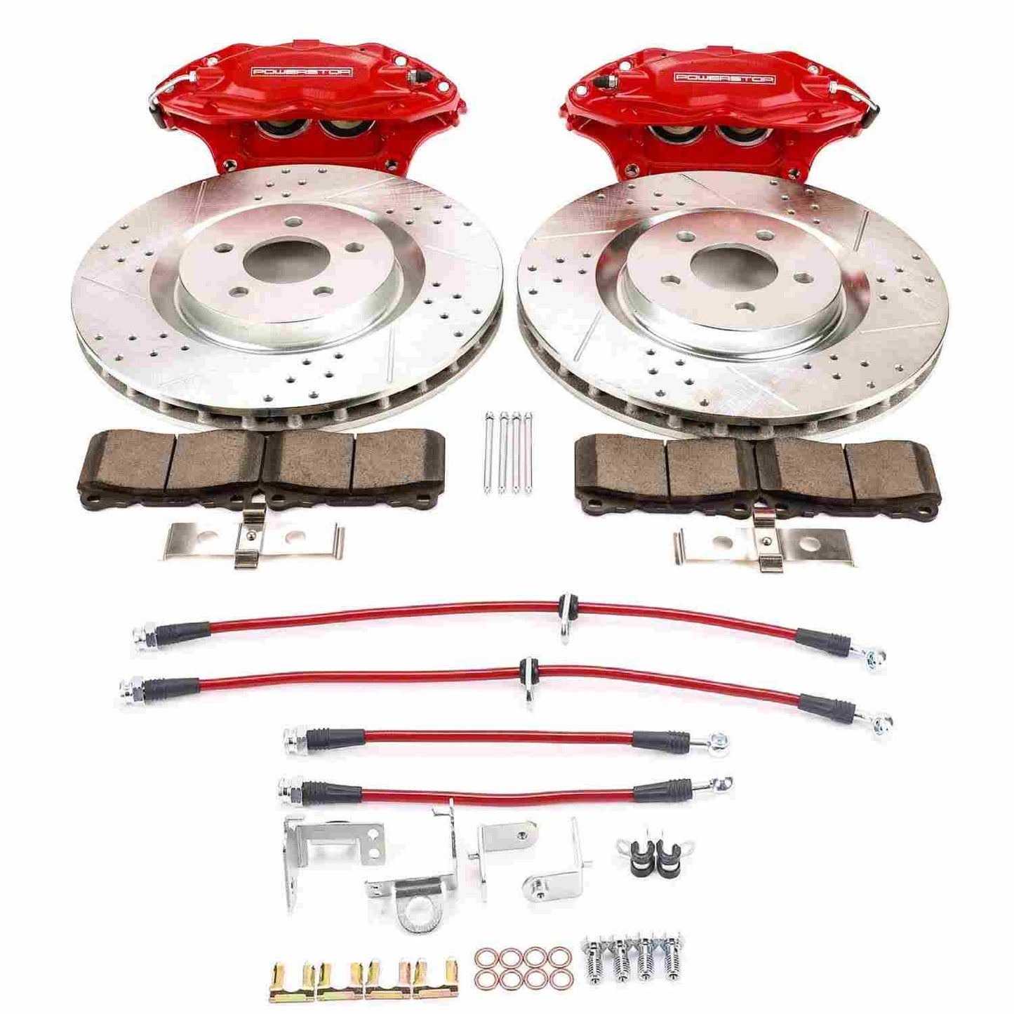 PowerStop Power Stop 05-14 Ford Mustang Front Big Brake Conversion Kit BBK-MUST-002R
