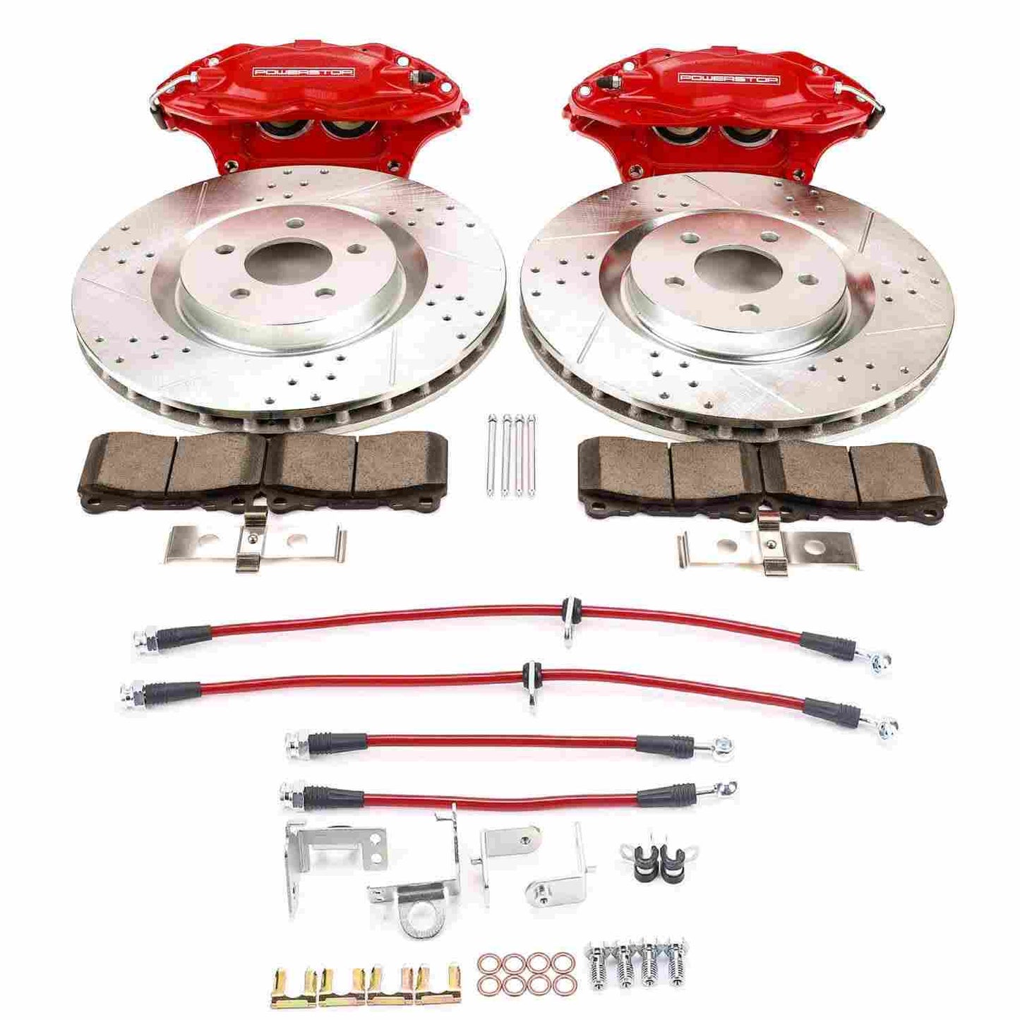 PowerStop Power Stop 05-14 Ford Mustang Front Big Brake Conversion Kit BBK-MUST-002R