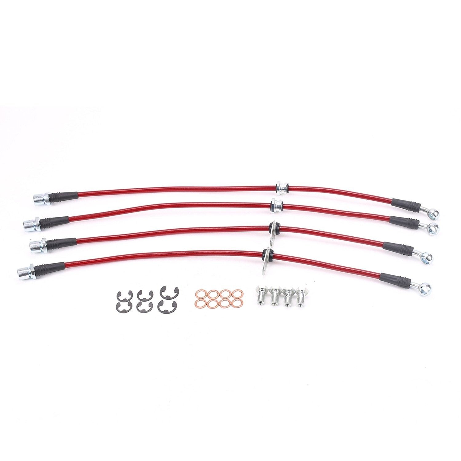 PowerStop Power Stop 04-07 Subaru Impreza Front & Rear SS Braided Brake Hose Kit BH00014