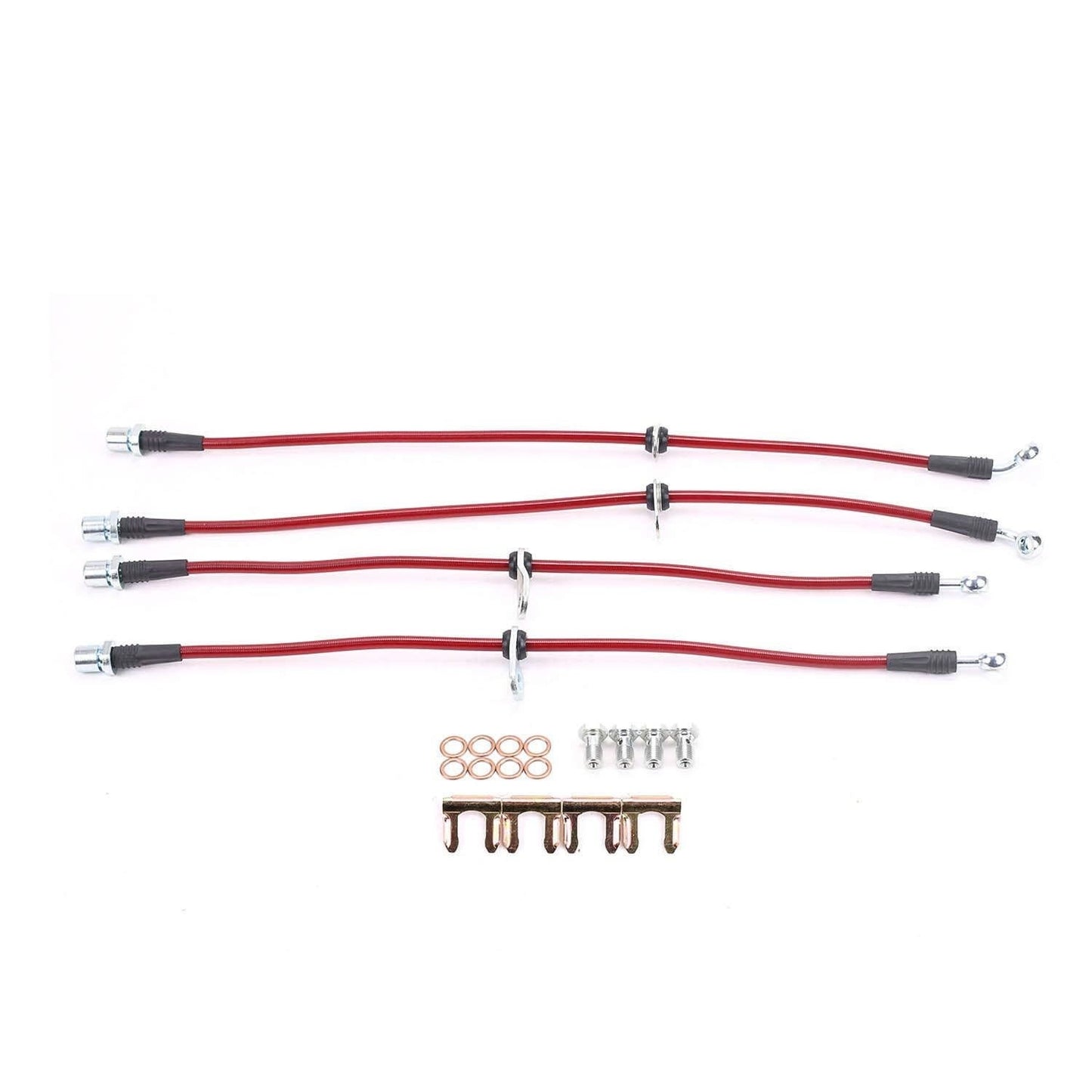 PowerStop Power Stop 08-10 Subaru Impreza Front & Rear SS Braided Brake Hose Kit BH00015