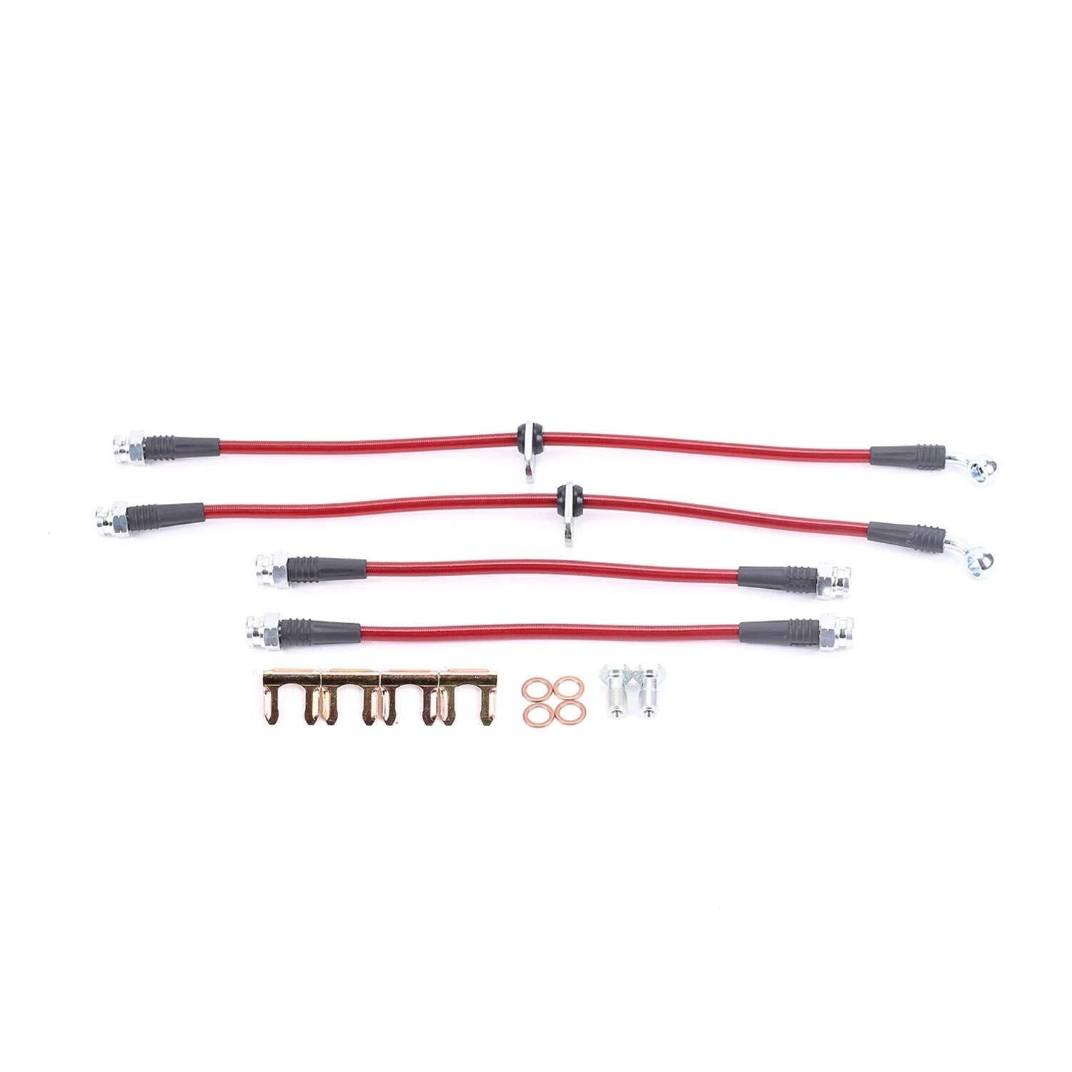PowerStop Power Stop 04-08 Acura TL Front & Rear SS Braided Brake Hose Kit BH00019