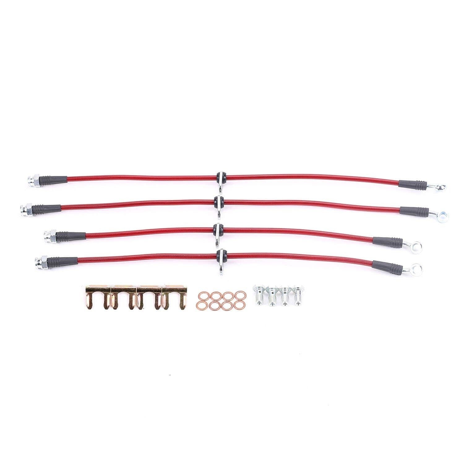 PowerStop Power Stop 02-06 Acura RSX Front & Rear SS Braided Brake Hose Kit BH00020