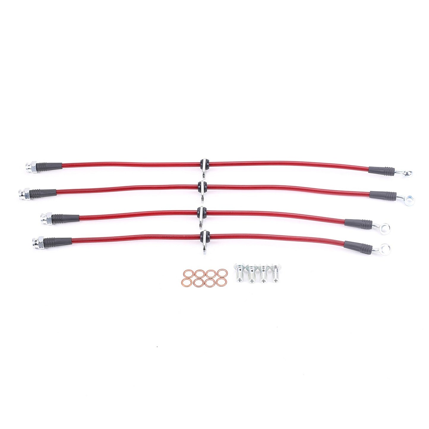PowerStop Power Stop 02-06 Acura RSX Front & Rear SS Braided Brake Hose Kit BH00020