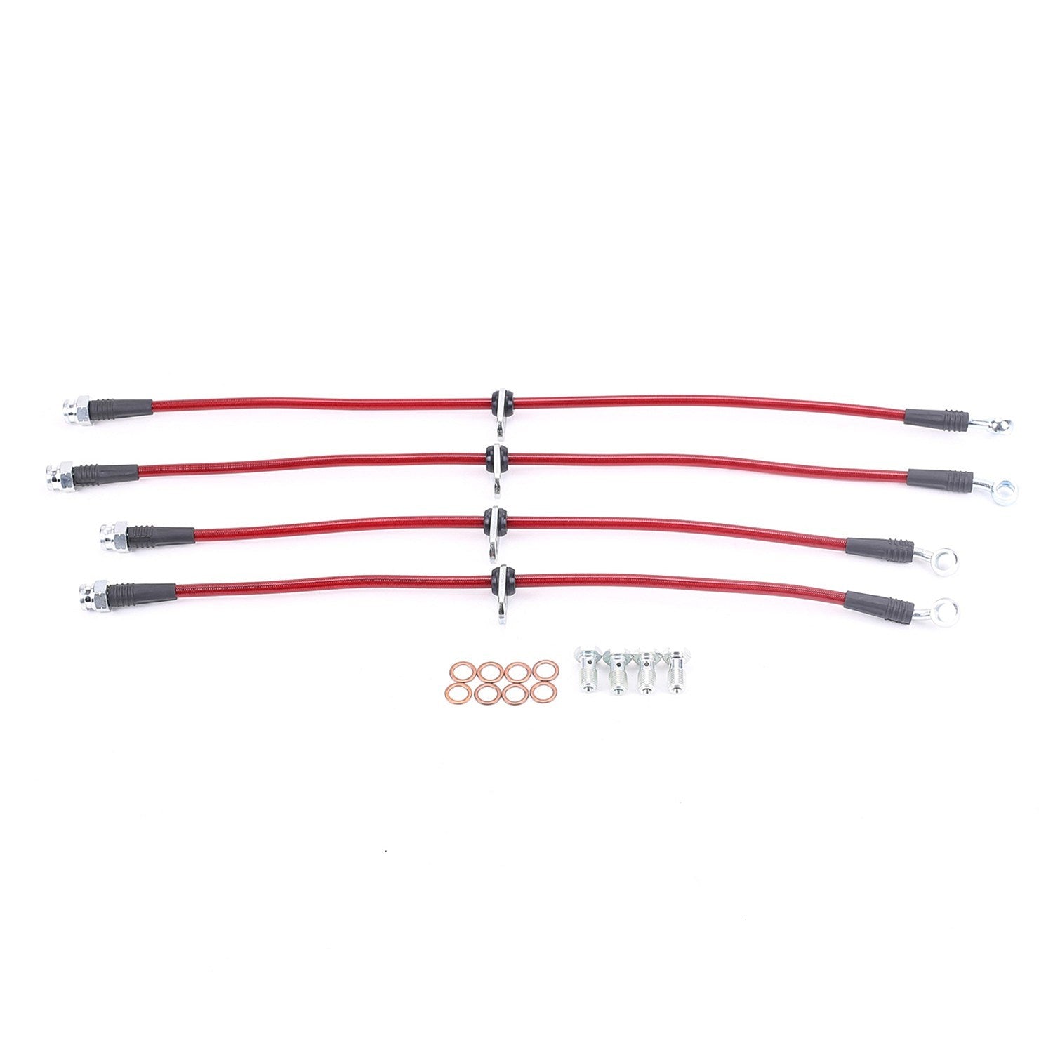 PowerStop Power Stop 02-06 Acura RSX Front & Rear SS Braided Brake Hose Kit BH00020