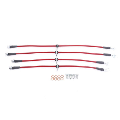 PowerStop Power Stop 02-06 Acura RSX Front & Rear SS Braided Brake Hose Kit BH00020