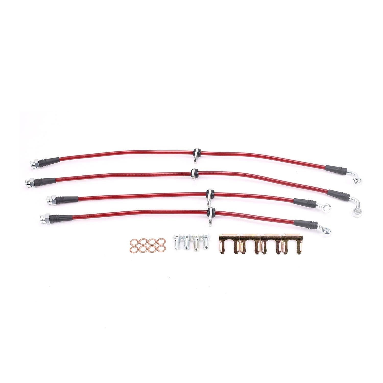 PowerStop Power Stop 02-06 Acura RSX Front & Rear SS Braided Brake Hose Kit BH00021