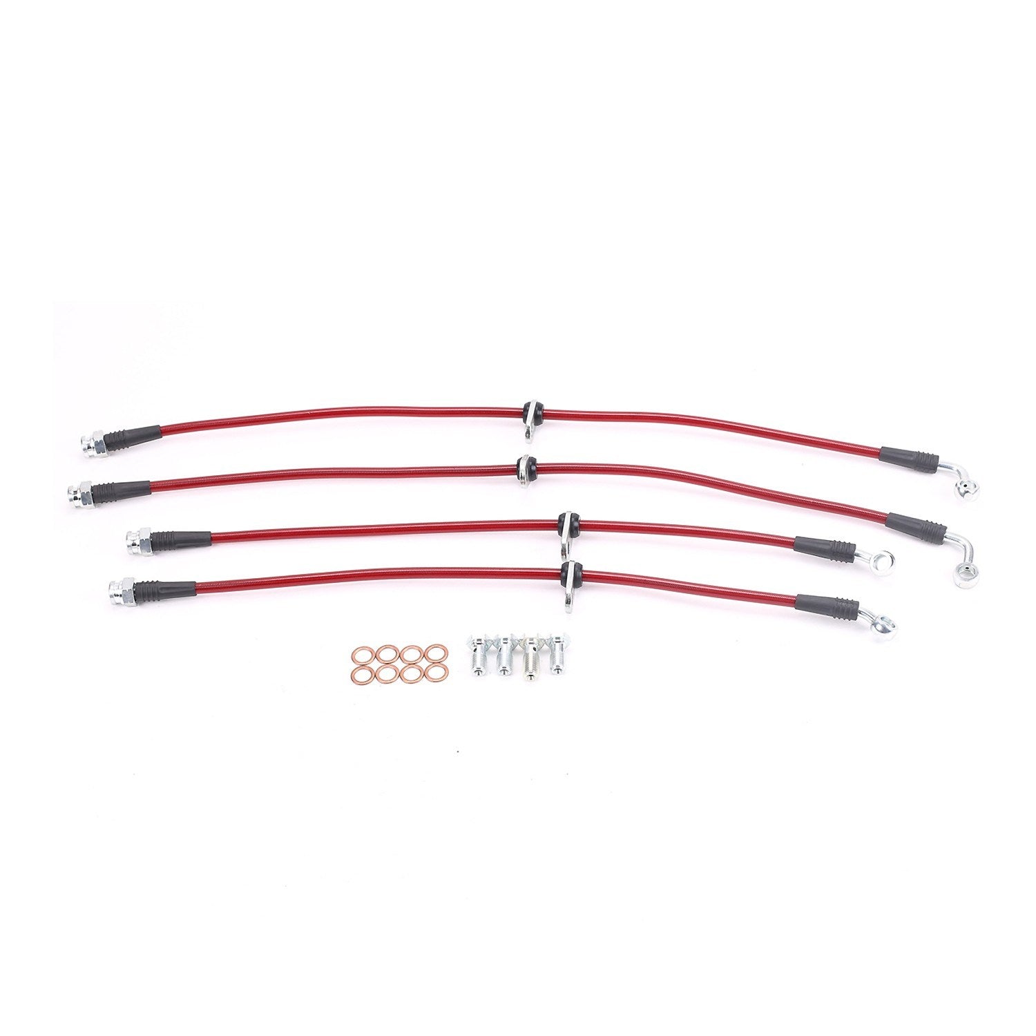 PowerStop Power Stop 02-06 Acura RSX Front & Rear SS Braided Brake Hose Kit BH00021