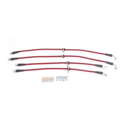 PowerStop Power Stop 02-06 Acura RSX Front & Rear SS Braided Brake Hose Kit BH00021