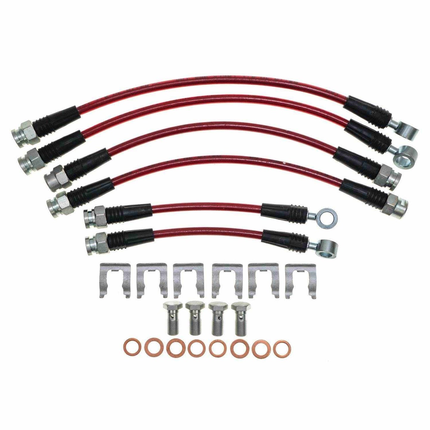 PowerStop Power Stop 95-97 Chevrolet Camaro Front & Rear SS Braided Brake Hose Kit BH00037