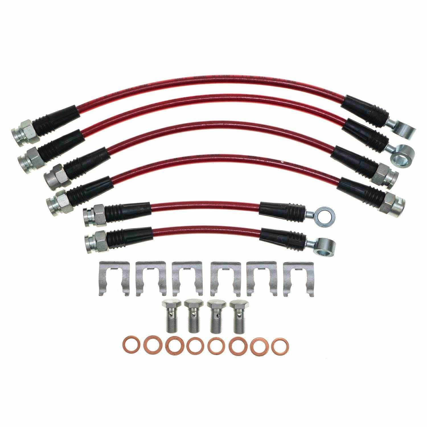 PowerStop Power Stop 95-97 Chevrolet Camaro Front & Rear SS Braided Brake Hose Kit BH00037