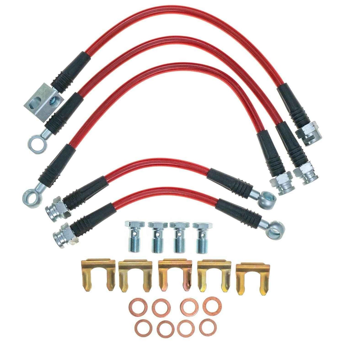 PowerStop Power Stop 93-97 Chevrolet Camaro Front & Rear SS Braided Brake Hose Kit BH00039