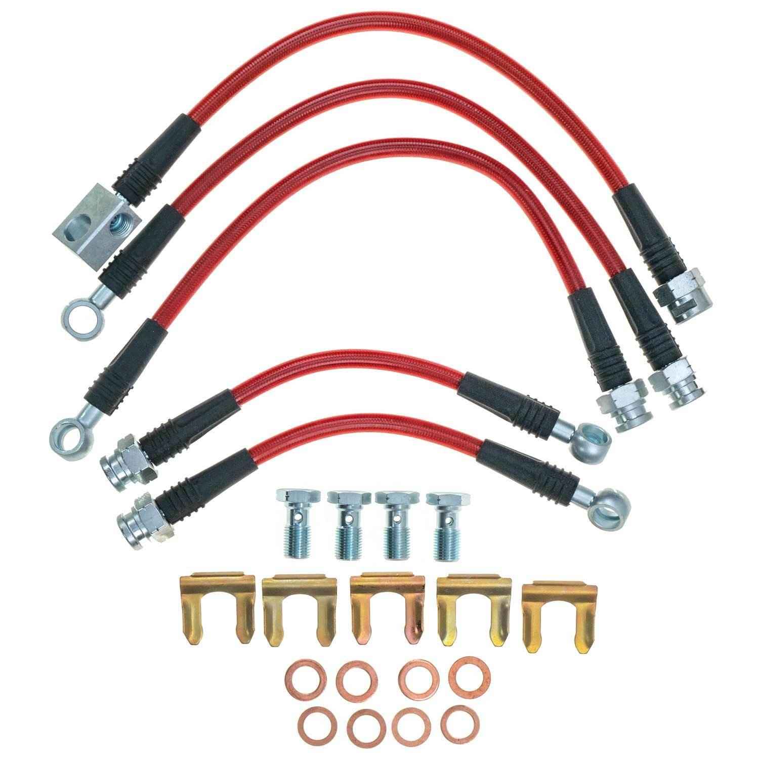 PowerStop Power Stop 93-97 Chevrolet Camaro Front & Rear SS Braided Brake Hose Kit BH00039