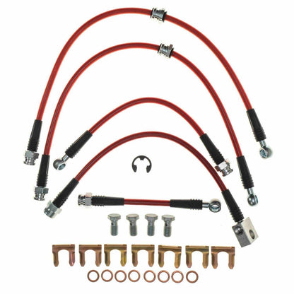 PowerStop Power Stop 85-92 Chevrolet Camaro Front & Rear SS Braided Brake Hose Kit BH00043