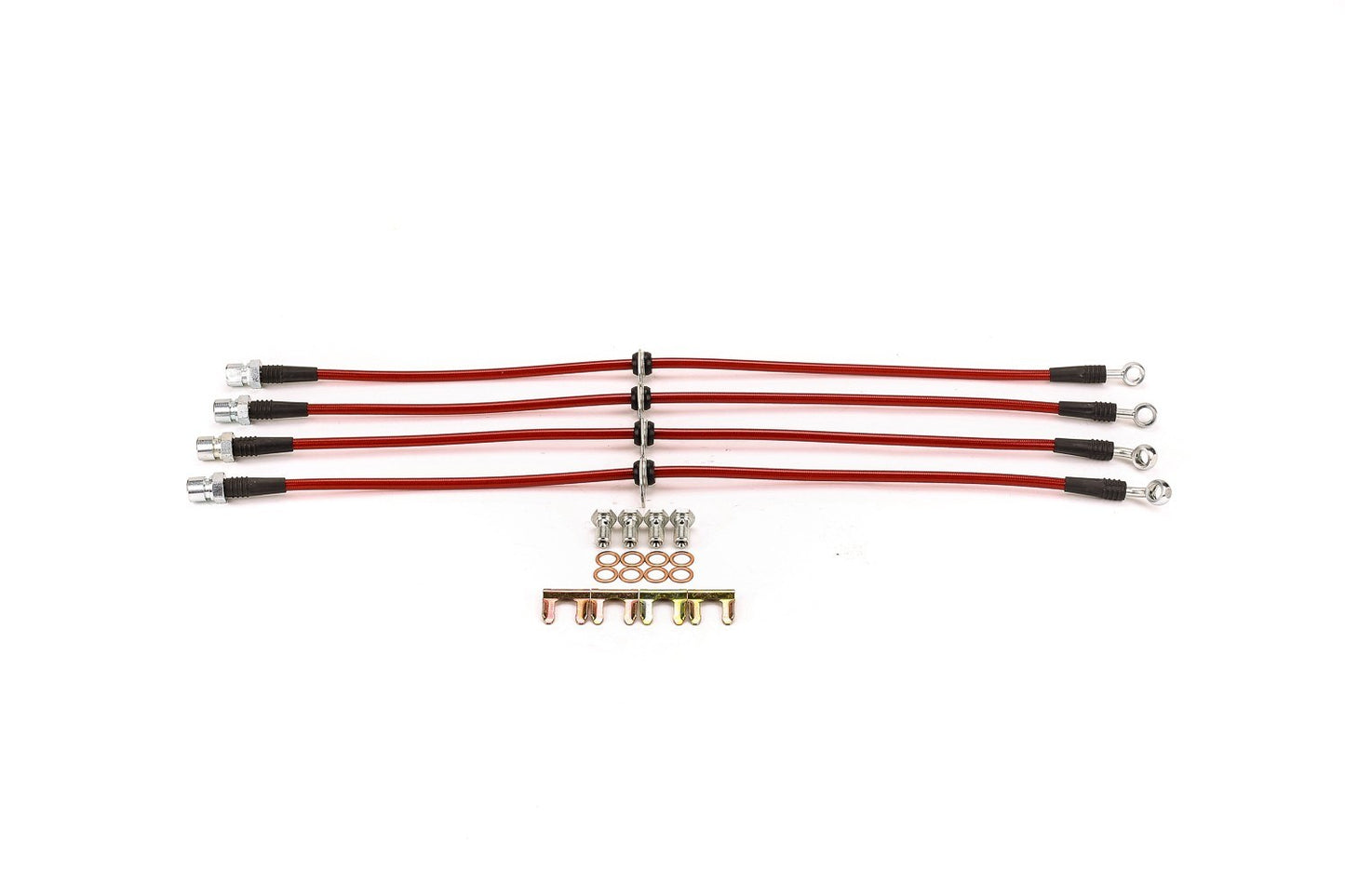 PowerStop Power Stop 12-15 Chevrolet Camaro Front & Rear SS Braided Brake Hose Kit BH00046