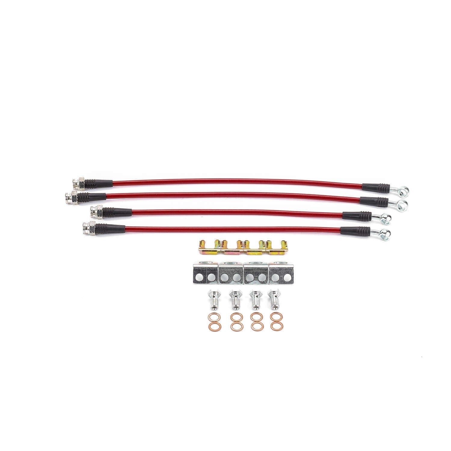 PowerStop Power Stop 04-09 Cadillac XLR Front & Rear SS Braided Brake Hose Kit BH00049