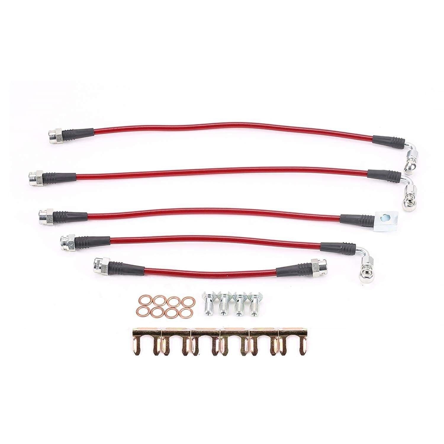 PowerStop Power Stop 04-07 Cadillac CTS Front & Rear SS Braided Brake Hose Kit BH00051