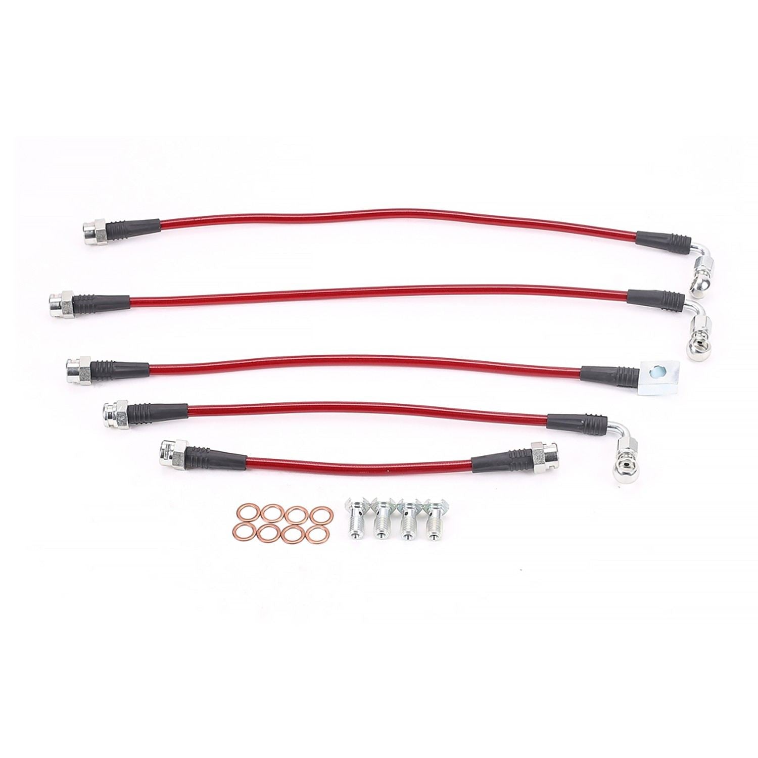 PowerStop Power Stop 04-07 Cadillac CTS Front & Rear SS Braided Brake Hose Kit BH00051
