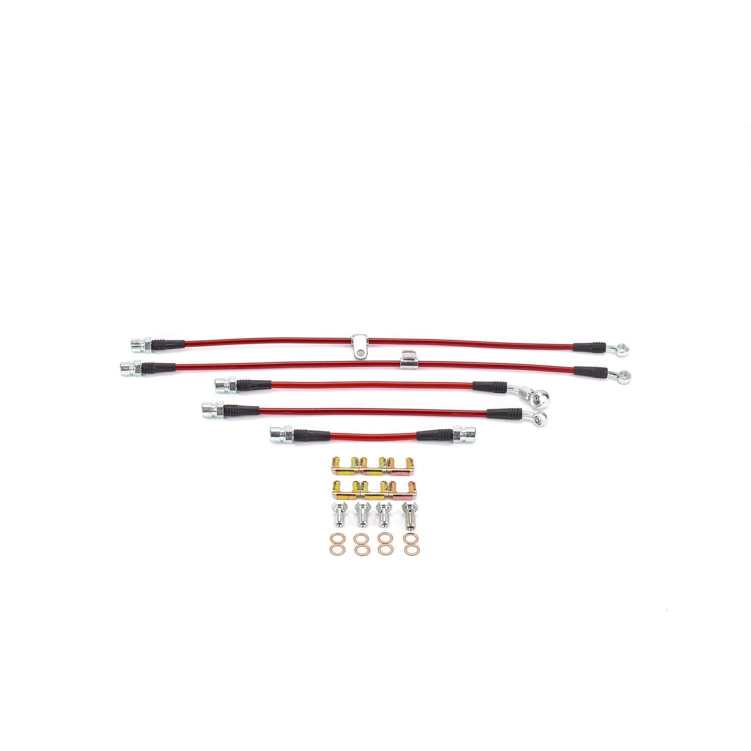 PowerStop Power Stop 09-15 Cadillac CTS Front & Rear SS Braided Brake Hose Kit BH00052