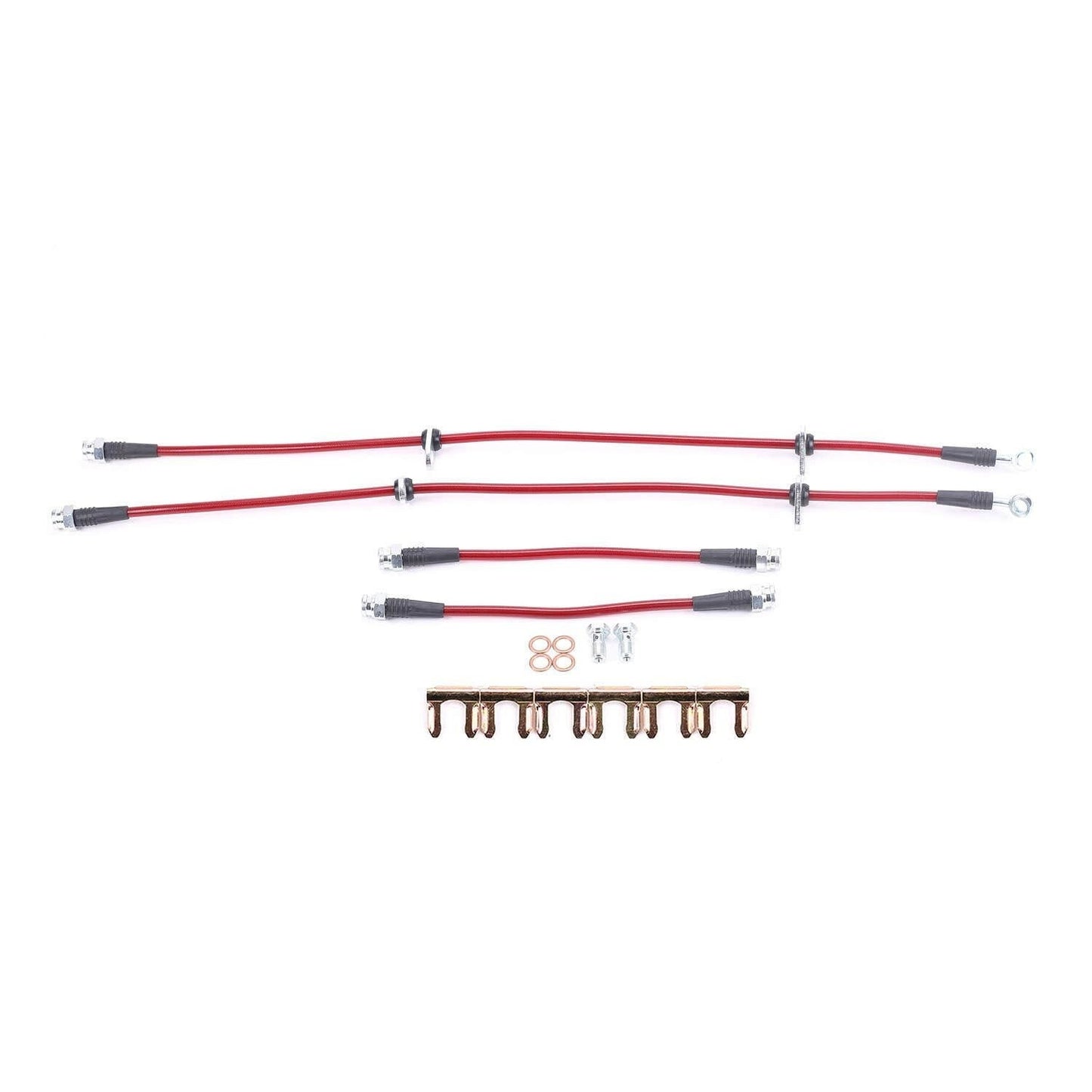 PowerStop Power Stop 92-95 Honda Civic Front & Rear SS Braided Brake Hose Kit BH00055