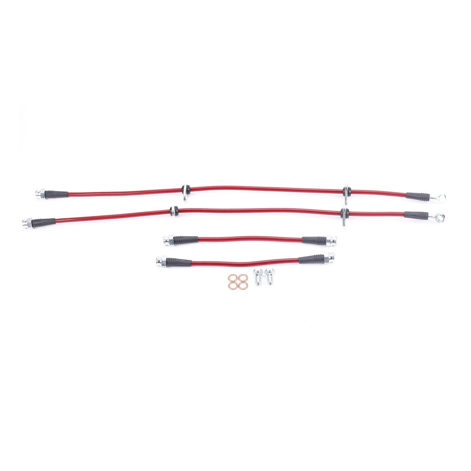 PowerStop Power Stop 92-95 Honda Civic Front & Rear SS Braided Brake Hose Kit BH00055