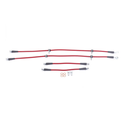 PowerStop Power Stop 92-95 Honda Civic Front & Rear SS Braided Brake Hose Kit BH00055