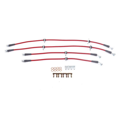 PowerStop Power Stop 92-95 Honda Civic Front & Rear SS Braided Brake Hose Kit BH00060