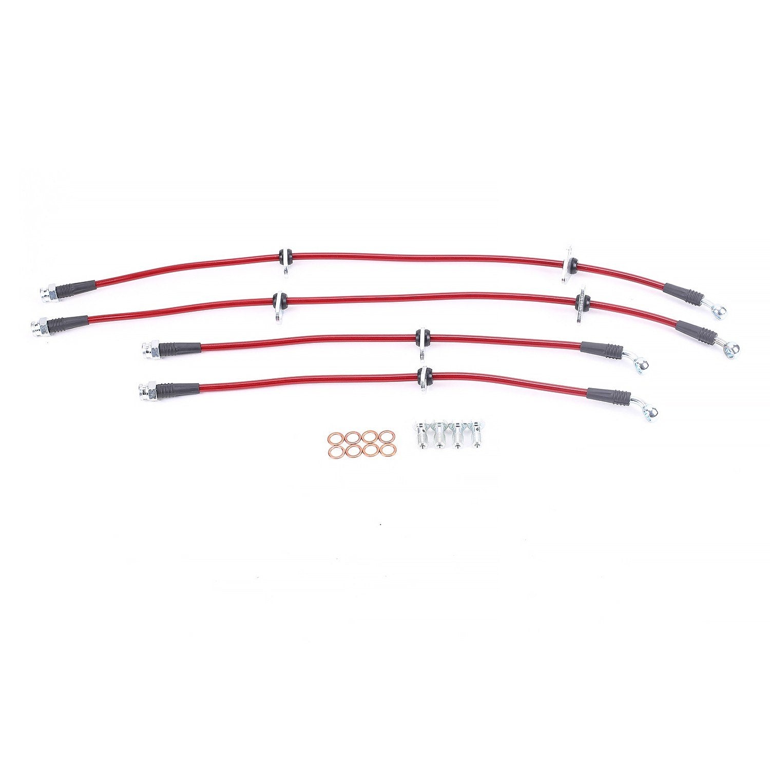 PowerStop Power Stop 92-95 Honda Civic Front & Rear SS Braided Brake Hose Kit BH00060